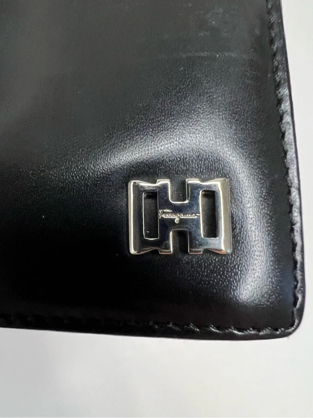 Salvatore Ferragamo Black leather bifold‎ wallet